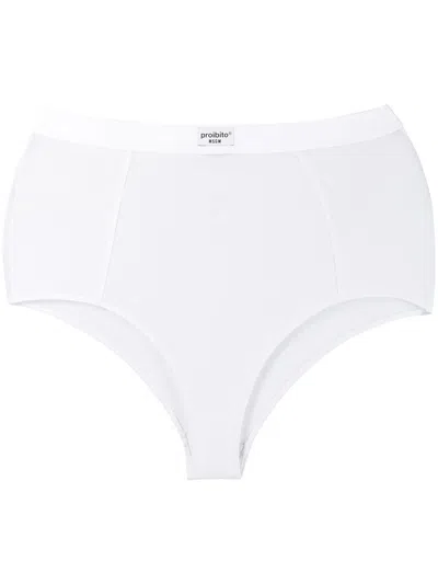Msgm High-waisted Briefs In White