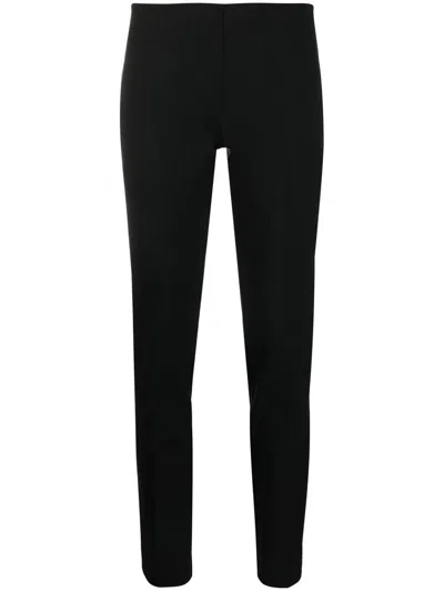 P.a.r.o.s.h Mid-rise Tapered Virgin Wool Trousers In Black