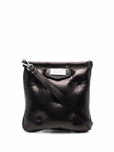 Maison Margiela Quilted Leather Messenger Bag In Black