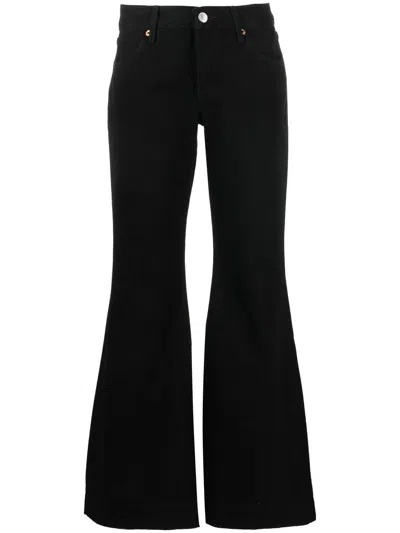 Re/done 70s Low-rise Flare-leg Jeans In Black