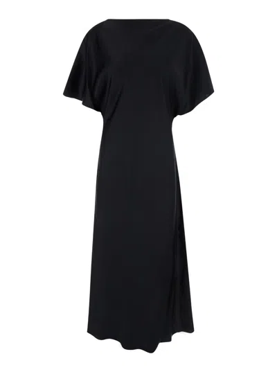 Rohe Fluid Satin Dress In Black