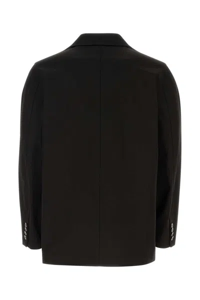 Valentino Vlogo Cotton Jacket In Black