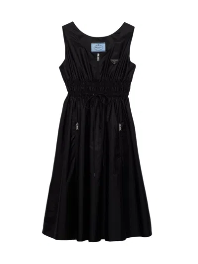 Prada Light Re-nylon Sleeveless Dress In Black
