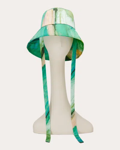 Eugenia Kim Women's Ally Satin Asymmetric Bucket Hat In Green