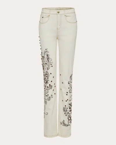 Hellessy Women's Elio Embellished Jeans In White