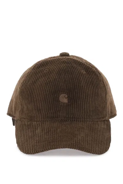 Carhartt Cappello Baseball In Velluto A Coste In Brown