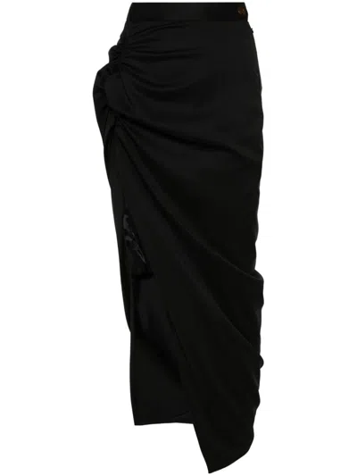 Vivienne Westwood Draped-detail Skirt In Schwarz
