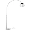 Inspired Home Alfred Floor Lamp In Silver