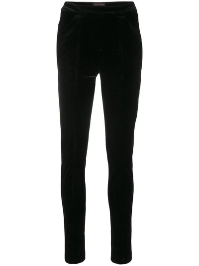 Talbot Runhof Stripe Detail Trousers In Black