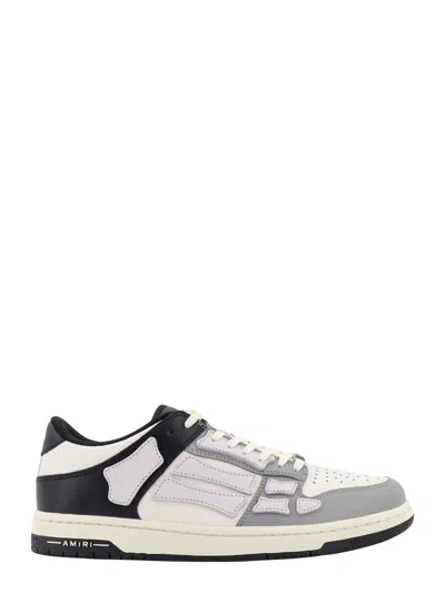 Amiri Two-tone Skel Top Low Sneakers In Black/white/gre