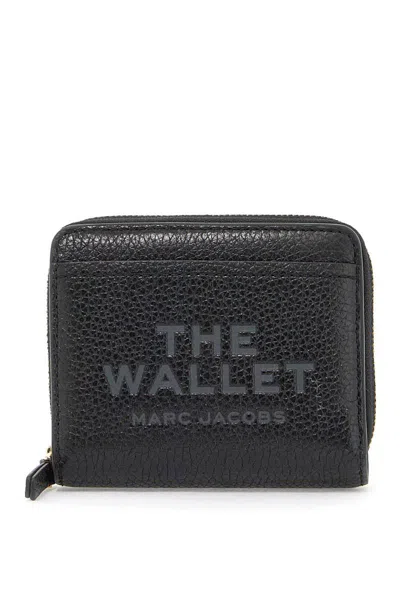 Marc Jacobs The Leather Mini Compact Wallet In Nero