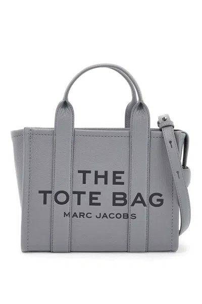 Marc Jacobs The Leather Small Tote Bag In Grigio
