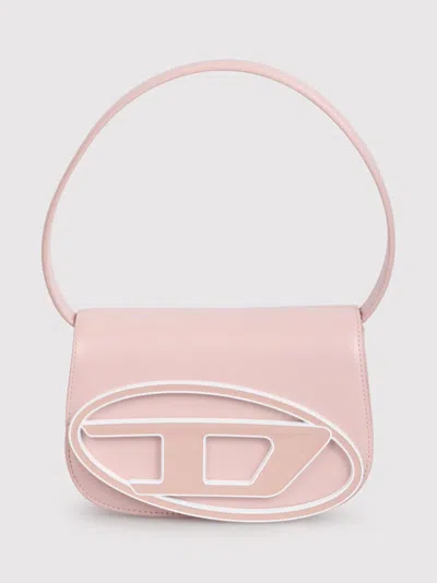 Diesel Pastel Pink Logo 1dr Bag In Cream Beige
