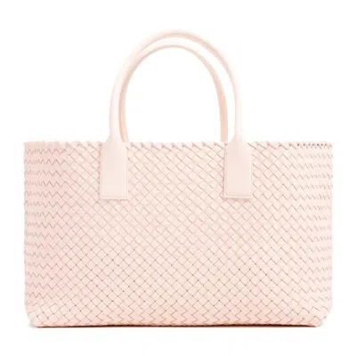 Bottega Veneta Cabat Medium Intrecciato Tote Bag In Pink