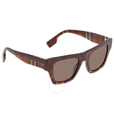 Burberry Dark Brown Square Men's Sunglasses Be4360 399173 49 In Brown/red
