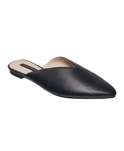 French Connection Women's Leather Slip-on Mule In Black