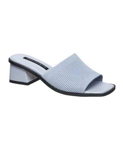 French Connection Knit Slide Sandal In Blue