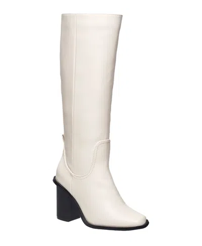 French Connection Women's Hailee Knee High Heel Riding Boots Women's Shoes In White