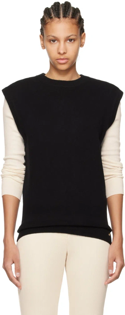 Anine Bing Ronan Cashmere Vest In Black