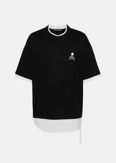 Mastermind Japan Black Layered T-shirt In Black/white