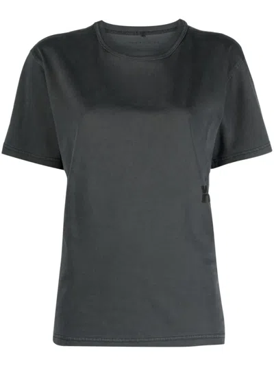 Alexander Wang T-shirt With Embossed Logo In Grey