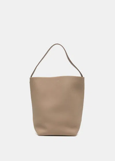 The Row Dark Taupe Large N/s Park Tote In Dark Taupe Pld