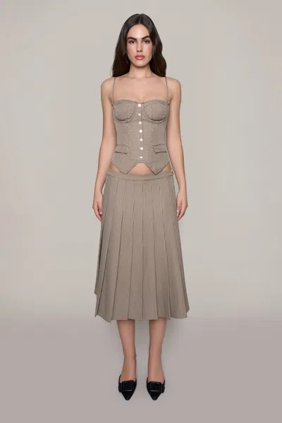 Danielle Guizio Ny Gibson Skirt In Brown