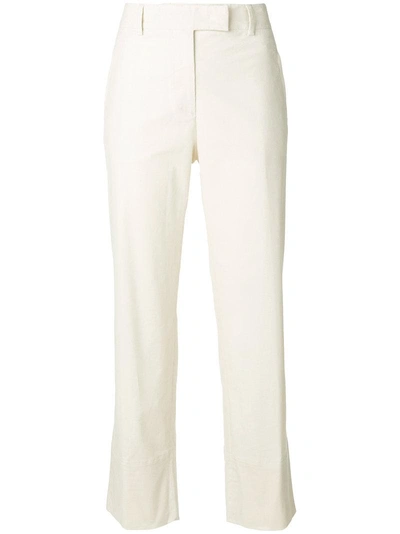 Cividini High-waisted Trousers In Neutrals