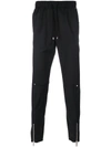 ICOSAE zip detail skinny track pants,AW17TR00312323568