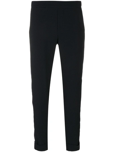 P.a.r.o.s.h Cropped Slim Fit Trousers In Blue