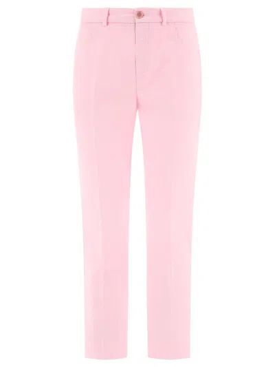 Aspesi Cropped Trousers In Pink