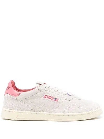 Autry Low Suede Sneakers In White