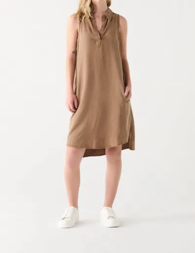 Dex Tencel Mini Dress In Mocha In Brown