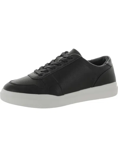 Kenneth Cole Reaction Ready Sneaker Mens Lace-up Faux Leather Casual And Fashion Sneakers In Black