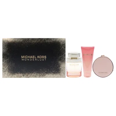 Michael Kors Wonderlust By  For Women - 3 Pc Gift Set 3.4oz Edp Spray, 3.4oz Body Lotion, Round Purse In White