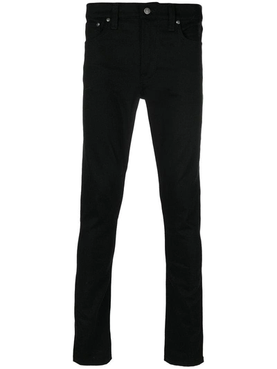 Nudie Jeans Steady Eddie Ii Regular Tapered Fit Jeans In Everblack In Black