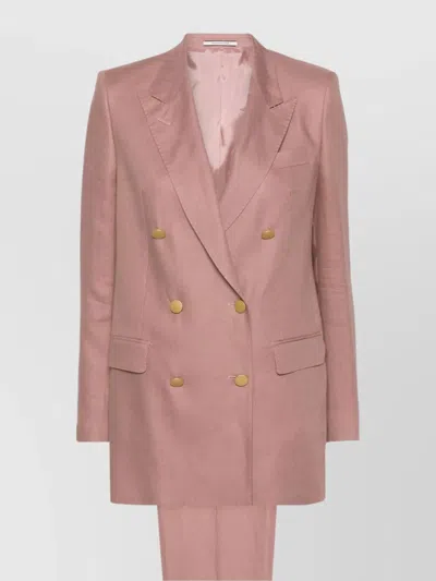 Tagliatore T-jasmine Double-breasted Suit In Pink