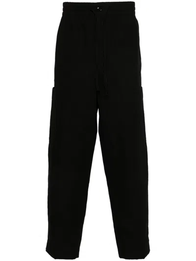 Kenzo Drawstring-fastening Trousers In Black