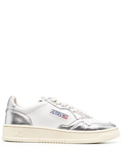 Autry Two-tone Medalist Sneakers Shoes In White