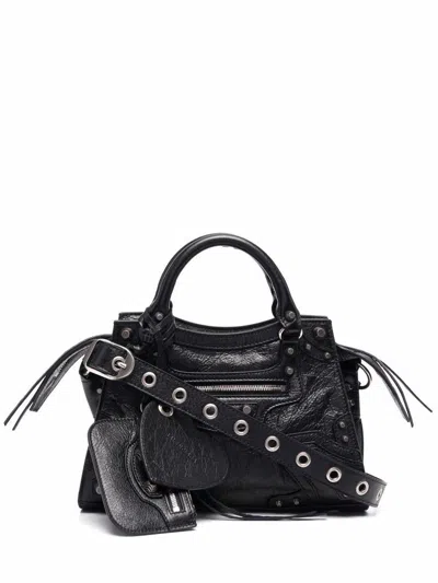 Balenciaga "neo Cagole Xs" Top-handle Shoulder Bag In Black