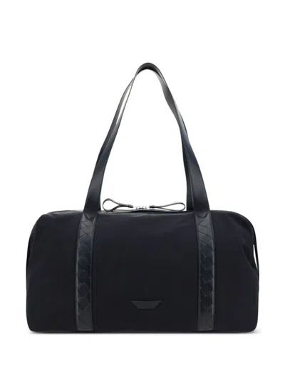 Bottega Veneta Large "crossroad Weekender" Shoulder Bag In Black