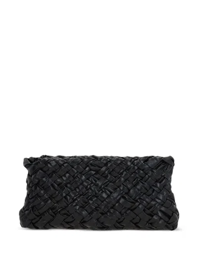 Bottega Veneta Kalimero Cha-cha Intreccio Leather Bag In Black