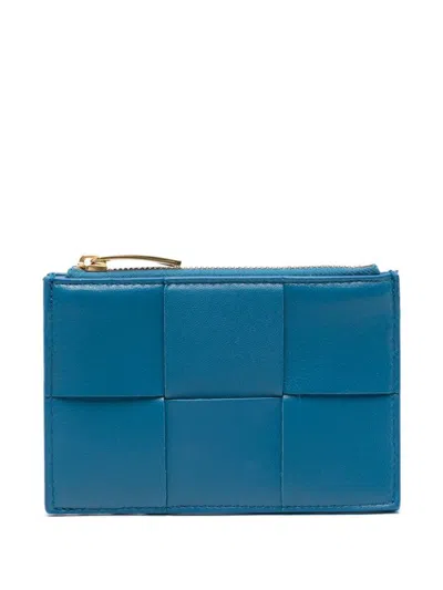 Bottega Veneta Zippered Cassette Card Holder Accessories In Blue
