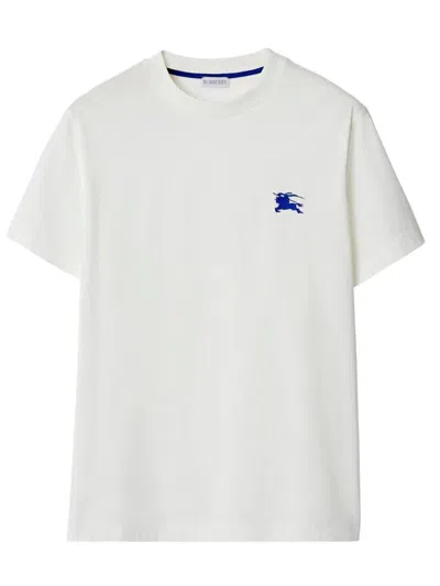 Burberry Embroidered Ekd T-shirt Clothing In White