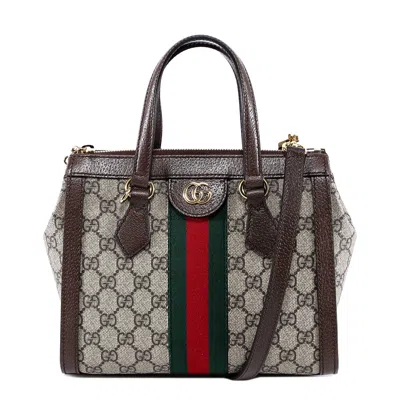 Gucci Gg Supreme Fabric Handbag In Brown