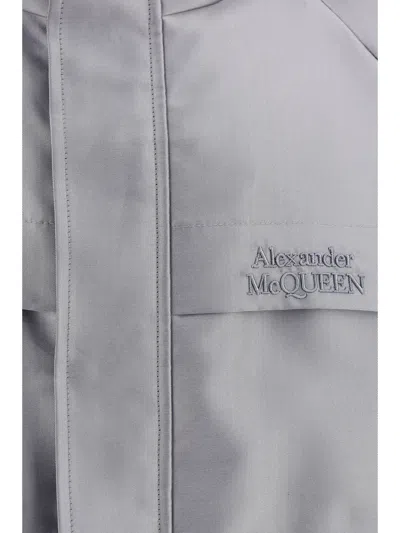 Alexander Mcqueen Giacca Windbreaker In Gray