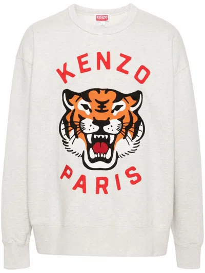 Kenzo Lucky Tiger Sweatshirt In Gray
