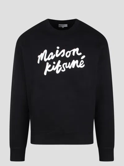 Maison Kitsuné Maison Kitsune Handwriting Comfort Sweatshirt In Black