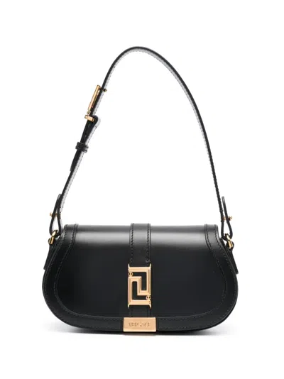 Versace Mini Greca Goddess Shoulder Bag In Leather
