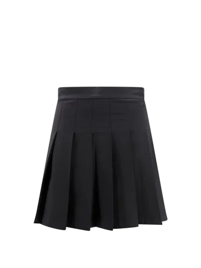 J. Lindeberg Pleated Skirt With Logo Patch In Black